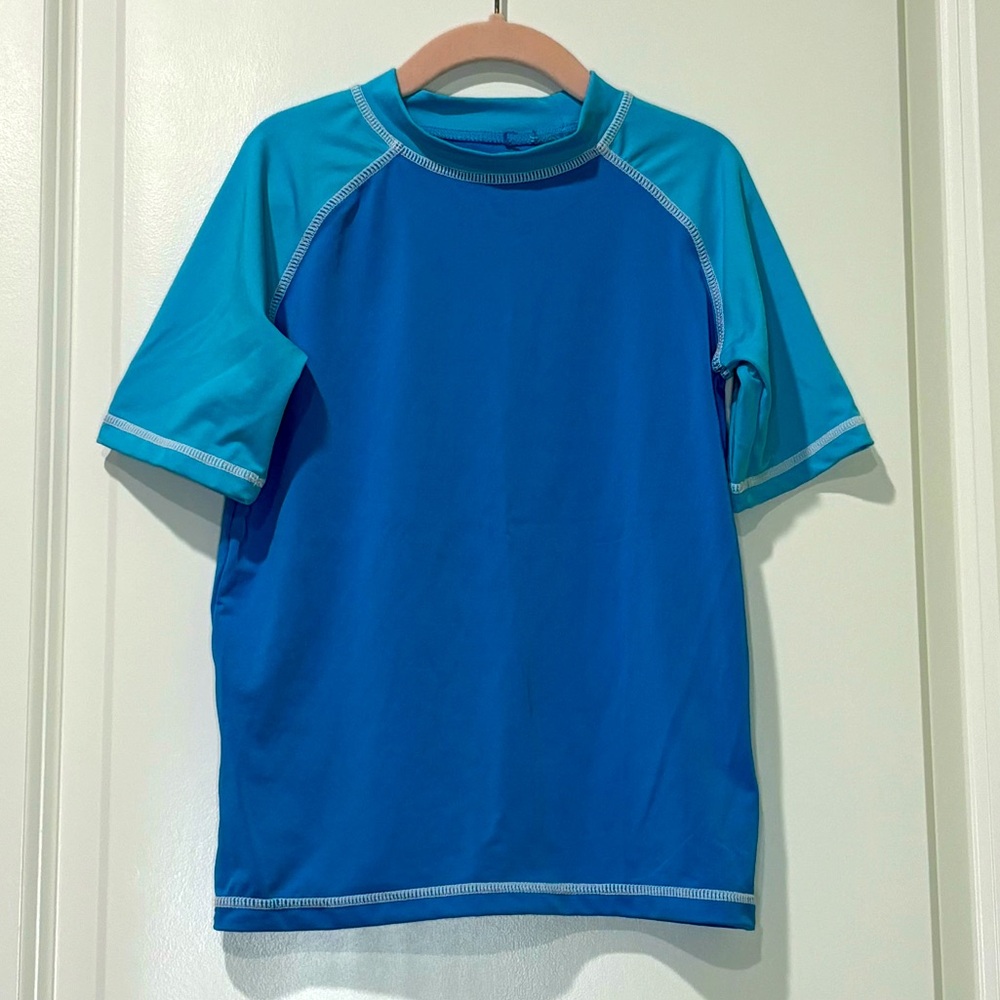 Tommy Bahama Boys Blue Rashguard Shirt Size 8